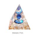 Crystal Orgonite Pyramid Amethyst Peridot Heal Energy Generator Crafts (A) Newly