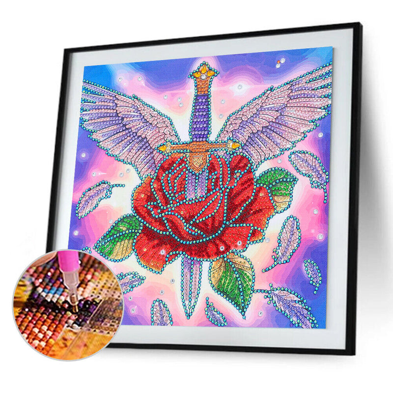 Diamond Painting Rose Partial Special Drill Picture of Rhinestone DIY Drawing