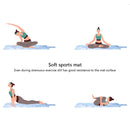 #A PU+Rubber Thickness Yoga Mat Non-Slip Exercise Pad with Position Line