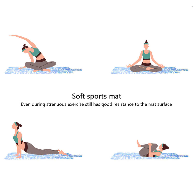 #A PU+Rubber Thickness Yoga Mat Non-Slip Exercise Pad with Position Line