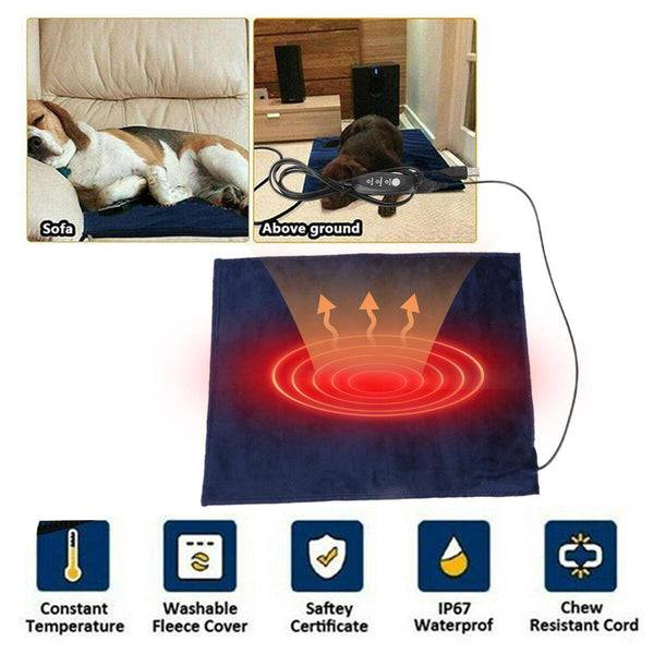 5V2A USB Electric Cloth Heater Pad 3-Mode Adjustable Temperature Heating Warmer#