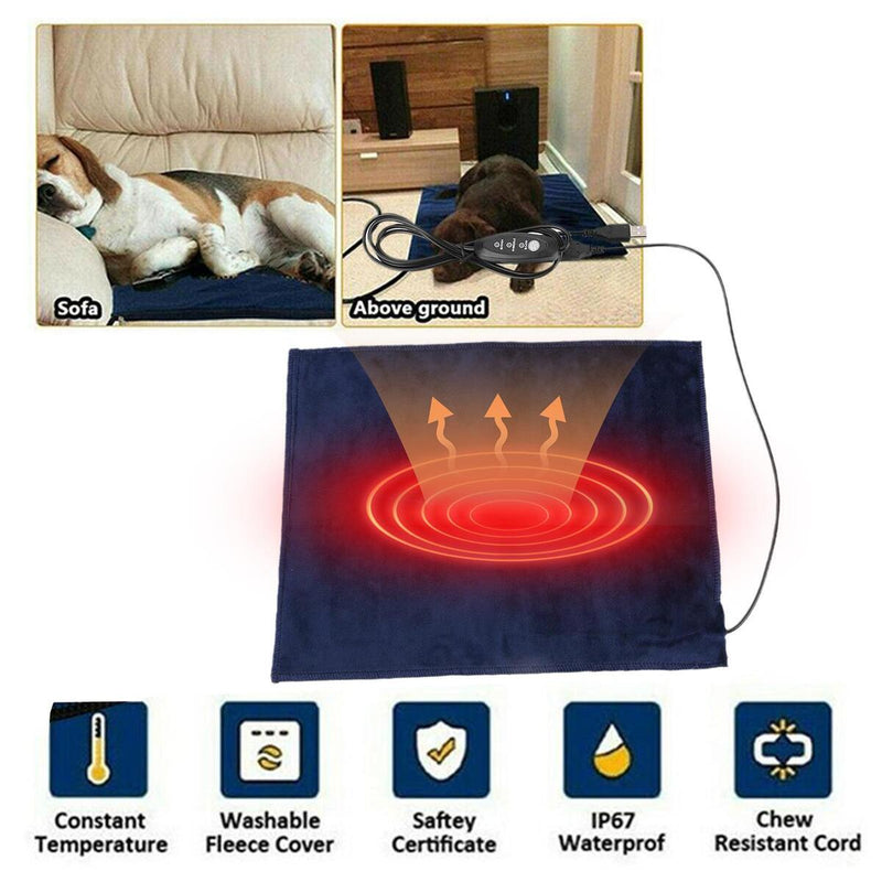 5V2A USB Electric Cloth Heater Pad 3-Mode Adjustable Temperature Heating Warmer#