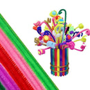 100 Pipe Chenille Sticks Cleaners Stems Assorted Crafts 6mm Plain 30cm P6A0
