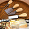 Bamboo Cheese Board Kitchen Wooden Handle Set Board Steel Cheese U9O8 G5Z9