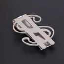 Stainless Steel Dollar Wallet Clip Fashion Simple Name Card Clips Holder