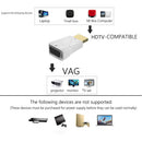 HD 1080P HDMI-Compatible to VGA Adapter VGA Output Laptop Converter (White)