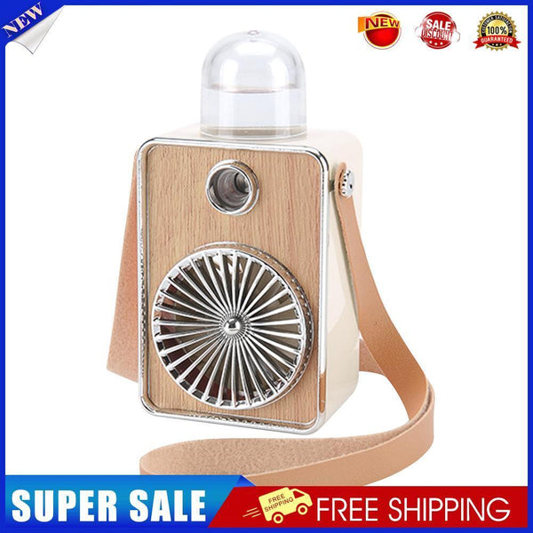 Air Cooling Spraying Hanging Neck Fan Mute Personal Humidifier Fans (White)