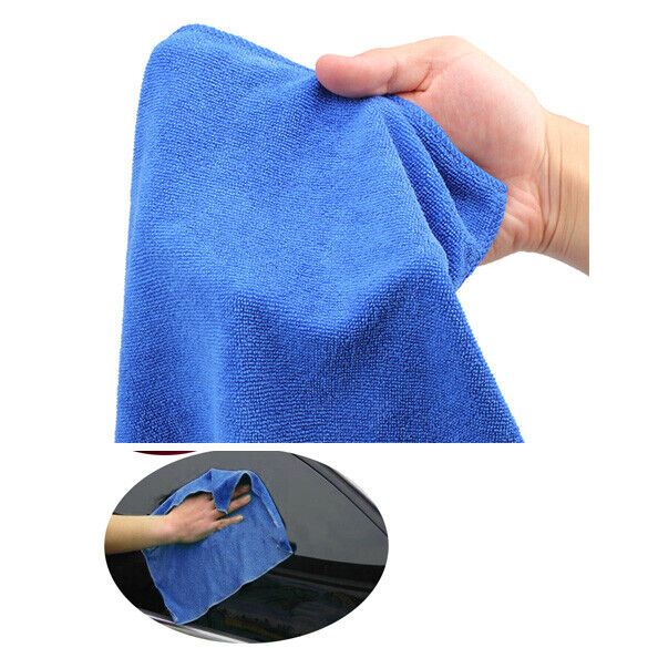 Practical Durable Blue Microfiber Cleaning Cloth Wipes-Car-Auto-E