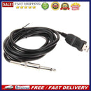 Guitar Bass 1/4'' 6.3mm To USB Link Connection Instrument Cable Adapter