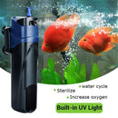 Plastic Garden Aquarium Filter UV Sterilizer Filtration Oxygen Pump Purifier