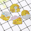 4pcs Full Drill Special Shaped Chicken Pattern Diamond Painting Fridge Magnet