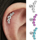 Crystal Gem Opal Body Jewelry Ear Piercing Cartilage Helix Tragus Stud Earrings