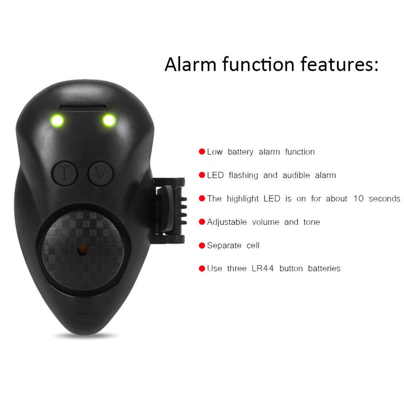 Fishing Bite Alarm Casting Sea Rod Carp Night Fishing LED Flash Light Bite Alert