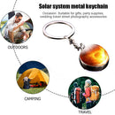 Solar System Metal Pendant Galaxy Earth Mars Glass Moon Keychain (Sun)