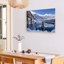 Mountain Lake Frameless Oil Paint by Numbers Kit Handpainted Canvas Picture