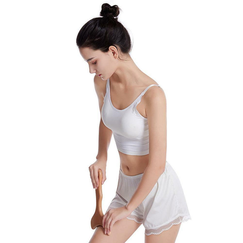 Fork Shaped Wood Wooden Gua Sha Tool Board Scraping Spa Massager