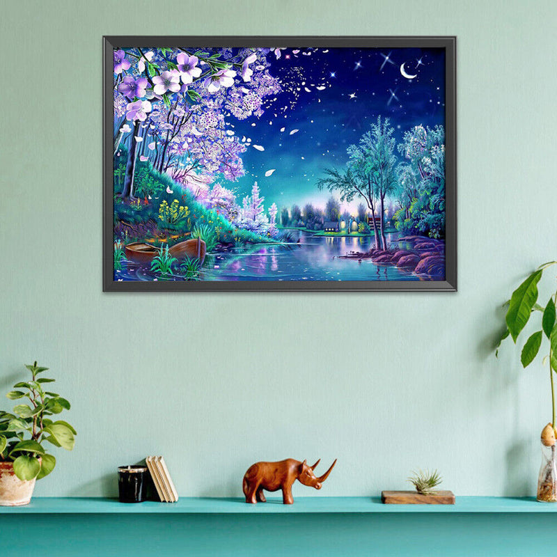 Cross Stitch Canvas Embroidery Kits DIY Romantic Sky Handmade Needlework 11CT