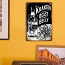 Home Weatherproof Retro Drinks Sign Iron Painting Wall Drawing Templates