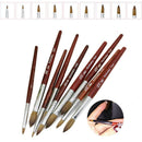 Handle Nail Painting Brush Sable Hair Acrylic Nail Art Brush Flower Drawing Pen