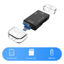 6 in 1 OTG USB 3.0 USB-C Card Reader for Secure Digital/TF Mobile Phone Computer