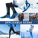 2pcs Winter Warm Thickened Ski Socks Outdoor Stockings (Kids Blue Black)