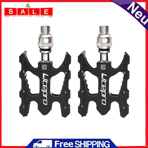 1 Pair Folding Bicycle Pedals MTB Mountain Bike Cycling Quick Release Foot Pedal