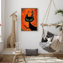 Full Round Drill Diamond Painting Halloween Kitten Kits Picture DIY Wall Artwork