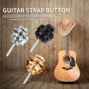 Guitar Strap Button Lock Skidproof Acoustic Electric Bass Strap (Black)