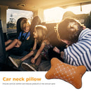 Car Styling Headrest Leather Seat Head Support Cushion Neck Pillows (Brown)