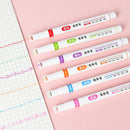 6pcs/set Curve Roller Color Pen Outline Marker Pen with 6 Different Curve Shapes
