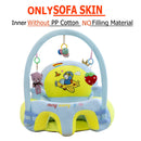 Infant Sofa Seat Skin Plush Safety Seat Chair Without Cotton (Sky Blue) Newly