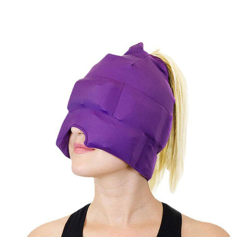 Gel Headache Migraine Relief Hat Cold Therapy Head Massager Ice Cap Stress Re