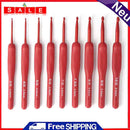 9pcs Ergonomic Aluminum Hook Hook 2.0-6.0mm Yarn Knitting Needles Set for Mom