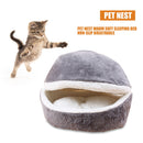 Soft Cat Waterproof Nest Washable Pet Cute Hamburger Bed Kennel Mat (Gray)