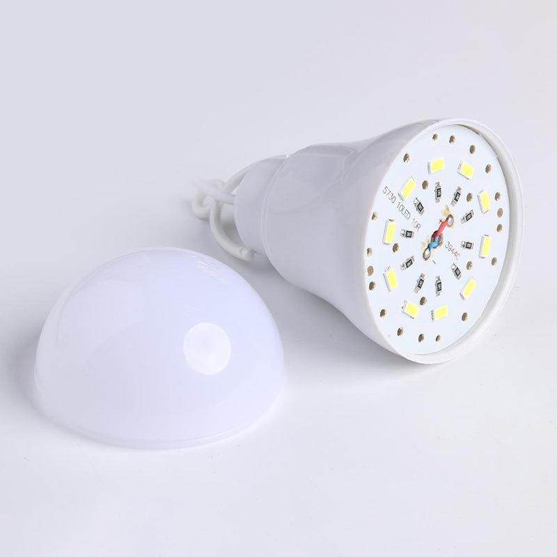 LED Bulb Dorm Power Saving Light USB Emergency Outdoor Lamp (White)
