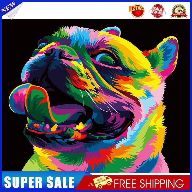 Painted Pug Oil Paint By Numbers DIY Handpainted on Canvas Wall Art Picture