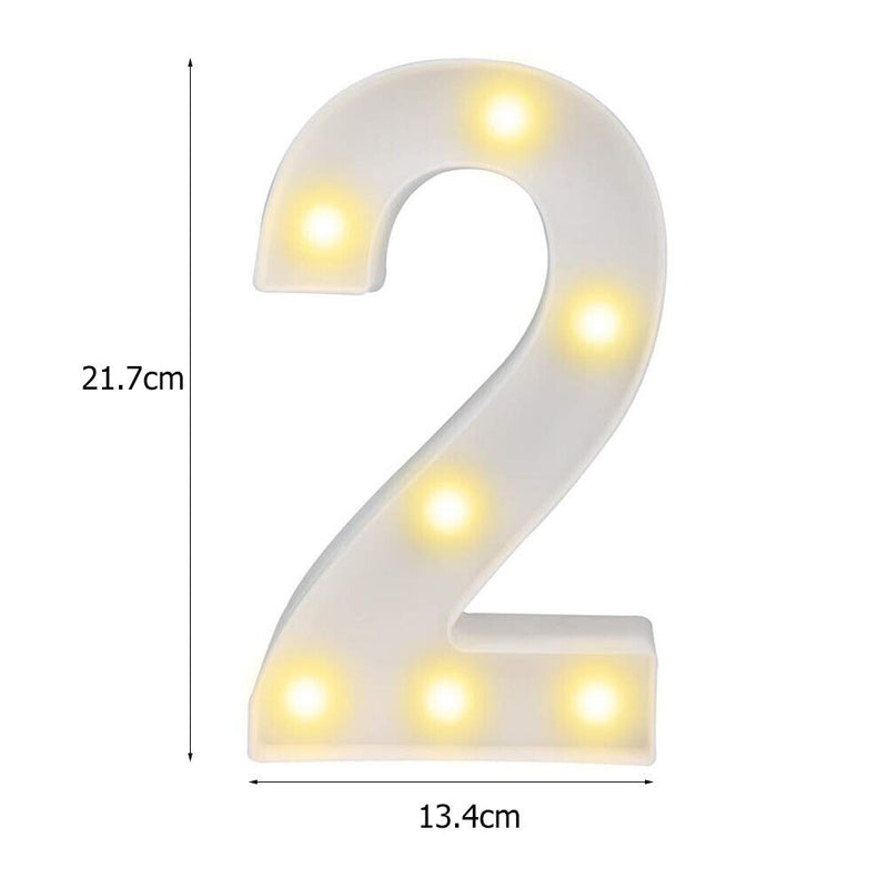 Digital Number LED Symbol Sign Night Light for Wedding Party Birthday (2) Newly