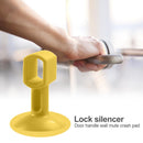 2pcs Doorknob Wall Mute Crash Pad Cushion Door Handle Silencer (Yellow)