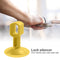 2pcs Doorknob Wall Mute Crash Pad Cushion Door Handle Silencer (Yellow)