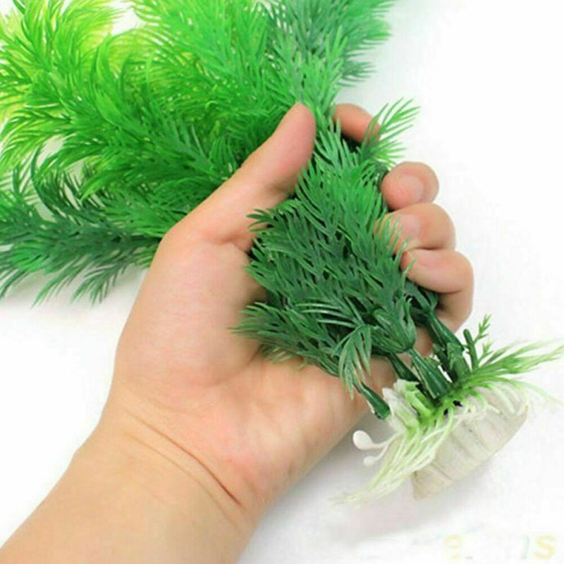 Artificial Grass Aquarium Ornament Water Plant Plastic For Fish Z Large P7B2