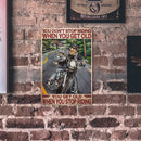 Retro Elder Motorcycle Metal Plate Painting for Pub Tin Plaques Wall Sign