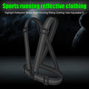 Reflective Straps Night Running Riding Vest Adjustable Safety Band (Black) Newly
