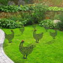 Acrylic Hollow Chicken Ornaments Backyard Lawn Stakes Yard Art Decor (E) Newly