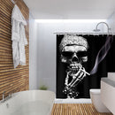 Waterproof Skeleton Smoke Bath Curtain with Hook Anti-Mold Bathtub Cover Craft