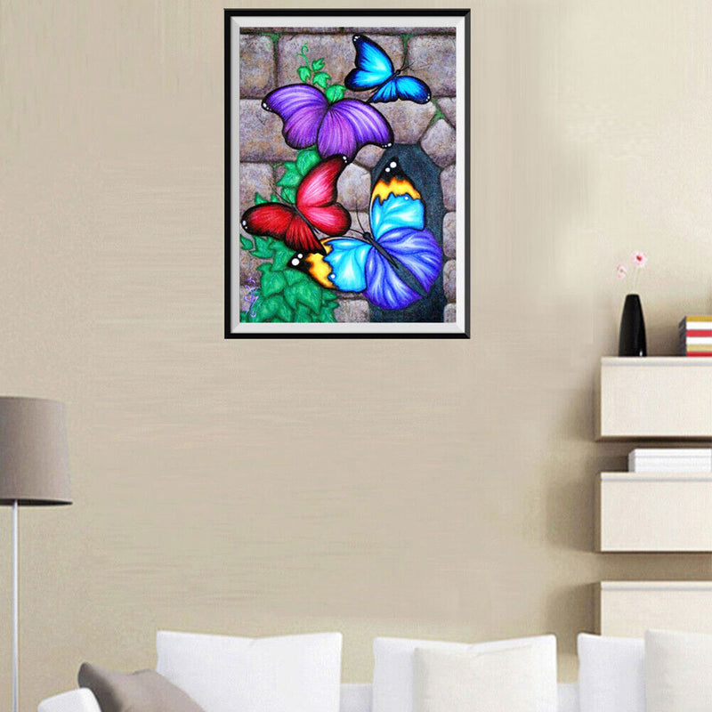 5D DIY Diamond Painting Colorful Butterflies Cross Stitch Embroidery Mosaic
