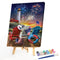 Lighthouse Fireworks Oil Paint By Numbers DIY Handpainted on Canvas Picture