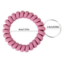 Men Women Wristlet Wristlet Keychain Bracelet Plastic Spiral Keychains Key Ring