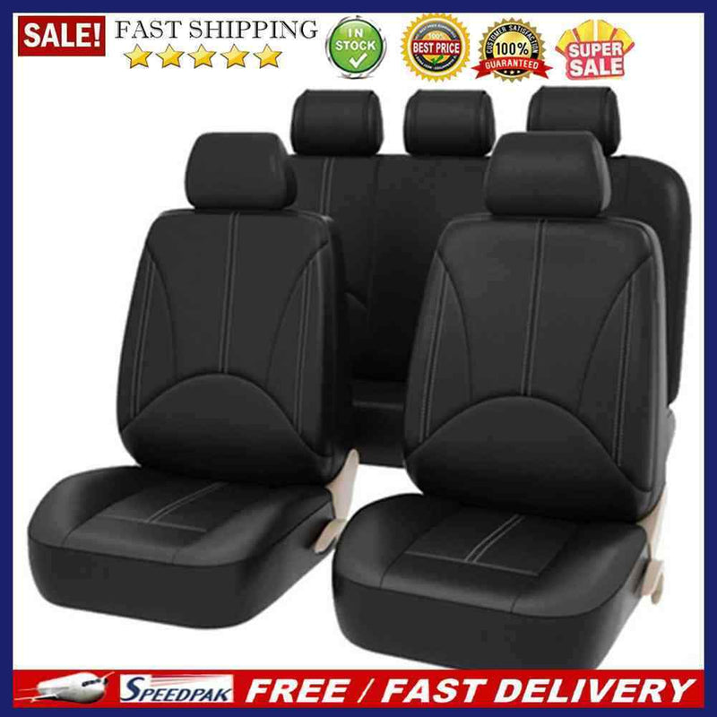 Four Seasons PU Leather Car Seat Covers Set Automobile Seat Protector Universal