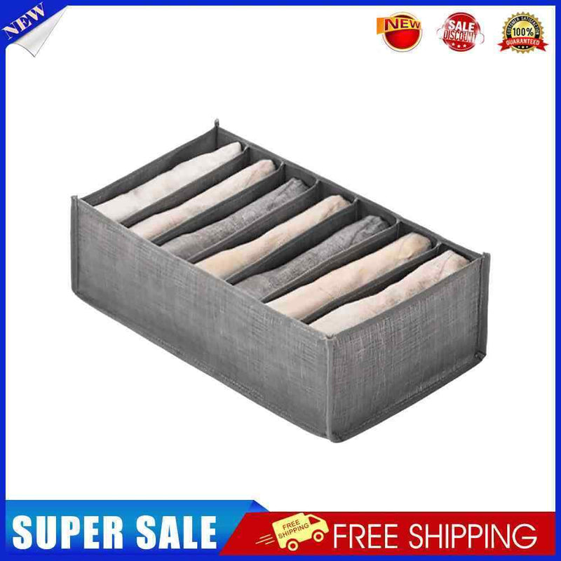 Wardrobe Clothes Organizer Jeans Compartment Storage Box (7 Grids Small)