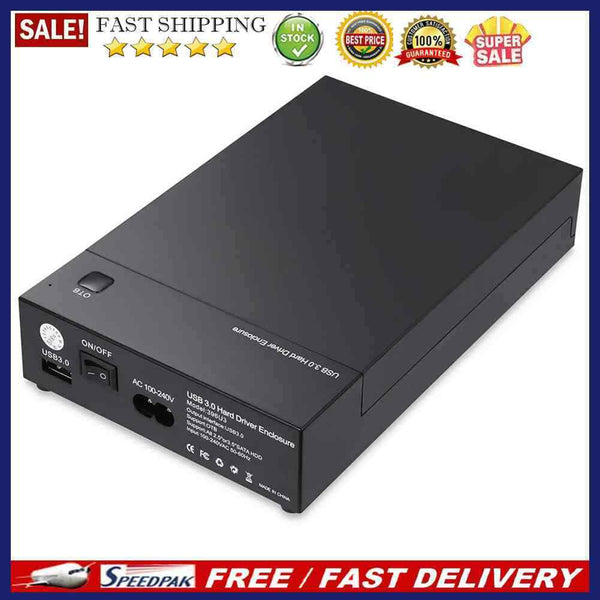 396U3 USB 3.0 to SATA III 2.5 3.5 inch HDD SSD Hard Drive Enclosure Tool Free